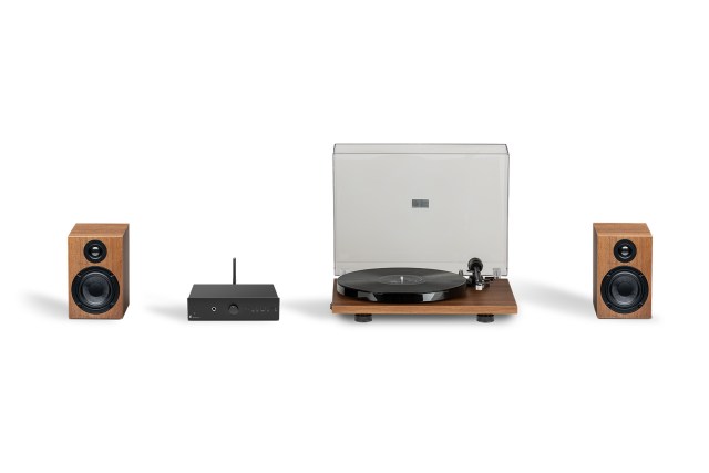 Stereo Set E Phono Black Wood Walnut